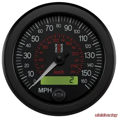AutoMeter Speedo Elec 88mm Blk 160MPH/260km/h - ST3801