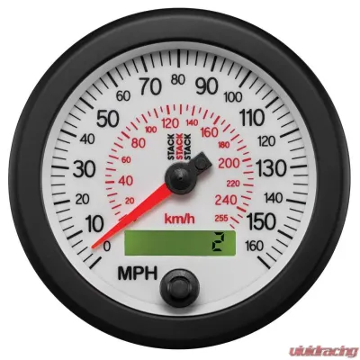 AutoMeter Speedo Elec 88mm Wht 160MPH/260km/h - ST3851