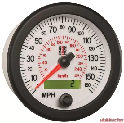 AutoMeter Speedo Elec 88mm Wht 160MPH/260km/h - ST3851