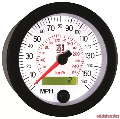 AutoMeter Speedo Elec 88mm Wht 160MPH/260km/h - ST3851