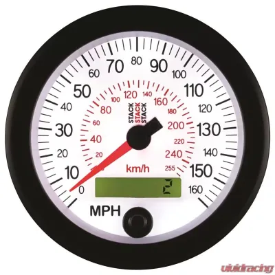 AutoMeter Speedo Elec 88mm Wht 160MPH/260km/h - ST3851
