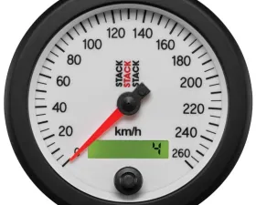 AutoMeter Speedo Elec 88mm Wht 260km/h Prgrm