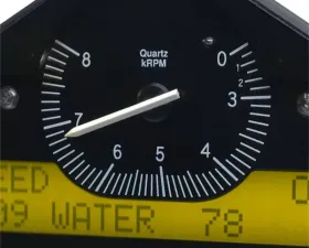 AutoMeter RACE DISPLAY; PRE-CONFIGURED; BLACK; 0-3-8K RPM INVERT (PSI; DEG. F; MPH)