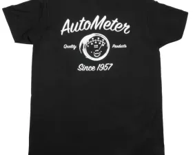AutoMeter T-SHIRT; ADULT LARGE; BLACK; VINTAGE