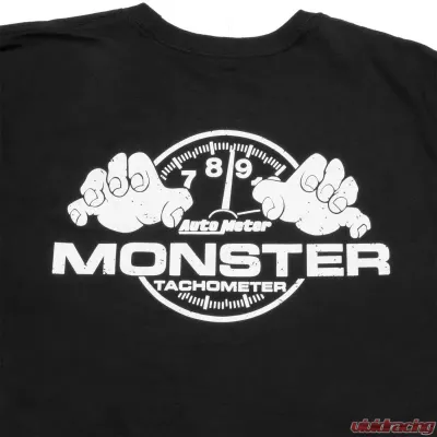 AutoMeter T-SHIRT; ADULT LARGE; BLACK; MONSTER - 0424L
