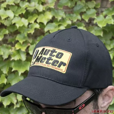 AutoMeter HAT; SNAP FIT ADJUSTABLE; BLACK; EMBROIDERED; COMPETITION - 0436