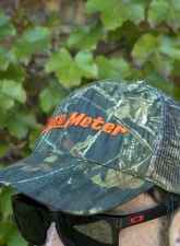 HAT; MESH BACK W/VELCRO; HUNTING CAMO; BLAZE ORANGE AUTOMETER                                     - 0444 - Image 2