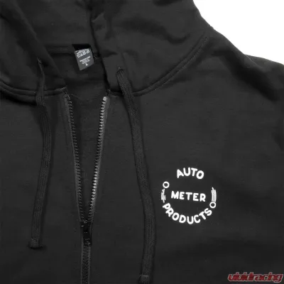 AutoMeter ZIP HOODIE; ADULT MEDIUM; BLACK; VINTAGE - 0448M