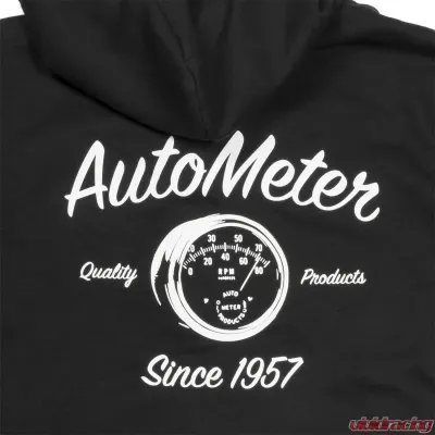 AutoMeter ZIP HOODIE; ADULT MEDIUM; BLACK; VINTAGE - 0448M