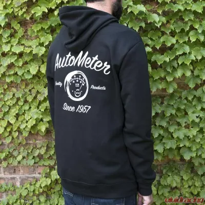 AutoMeter ZIP HOODIE; ADULT MEDIUM; BLACK; VINTAGE - 0448M