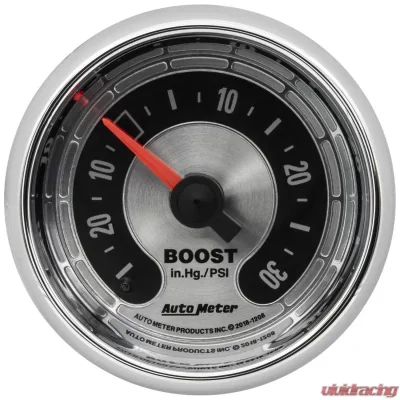 AutoMeter GAUGE; VAC/BOOST; 2 1/16in.; 30INHG-30PSI; MECHANICAL; AMERICAN MUSCLE - 1208