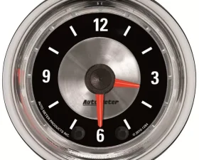 AutoMeter GAUGE; CLOCK; 2 1/16in.; 12HR; ANALOG; AMERICAN MUSCLE