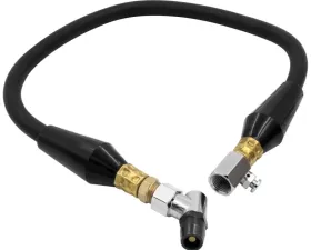 AutoMeter AIR HOSE ASSY; TIRE PRESS; 24IN; INCL STRAIN RELIEF; BLEED/45 DEGREE BULLET CHUC