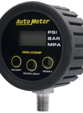 AutoMeter GAUGE HEAD; TIRE PRESS; 50 PSI/3.45 BAR; RACE DIGITAL; BACKLIT W/MEM; PRO-COMP                                     - 2167 - Image 2