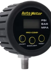 AutoMeter GAUGE HEAD; TIRE PRESS; 50 PSI/3.45 BAR; RACE DIGITAL; BACKLIT W/MEM; PRO-COMP                                     - 2167 - Image 3