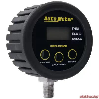 AutoMeter GAUGE HEAD; TIRE PRESS; 50 PSI/3.45 BAR; RACE DIGITAL; BACKLIT W/MEM; PRO-COMP - 2167
