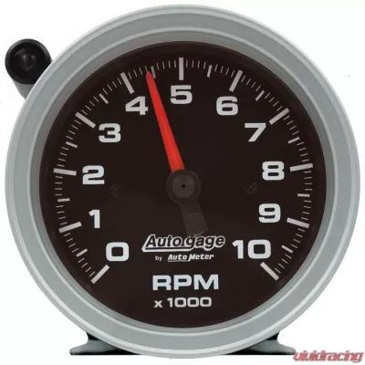 AutoMeter GAUGE; TACH; 3 3/4in.; 10K RPM; PEDESTAL W/EXT SHIFT LIGHT; BLK DIAL BLK CASE; A - 233908