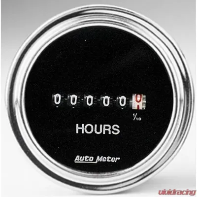 AutoMeter GAUGE; HOURMETER; 2 1/16in.; 100K HOURS; ELECTRIC (8V-32V); TRADITIONAL CHROME - 2587