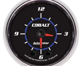 AutoMeter GAUGE; CLOCK; 2 1/16in.; 12HR; ANALOG; COBALT