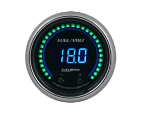 AutoMeter GAUGE; FUEL/VOLT; 2 1/16in. TWO CHANNEL; SELECTABLE; COBALT ELITE DIGITAL