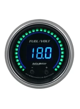 AutoMeter GAUGE; FUEL/VOLT; 2 1/16in. TWO CHANNEL; SELECTABLE; COBALT ELITE DIGITAL                                     - 6709-CB - Image 2