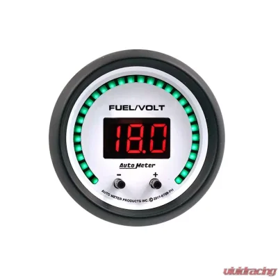 AutoMeter GAUGE; FUEL/VOLT; 2 1/16in. TWO CHANNEL; SELECTABLE; PHANTOM ELITE DIGITAL - 6709-PH