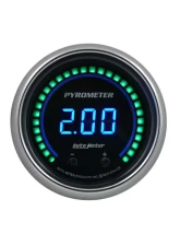 AutoMeter GAUGE; PYROMETER; 2 1/16in.; TWO CHANNEL; SELECTABLE; COBALT ELITE DIGITAL                                     - 6744-CB - Image 2