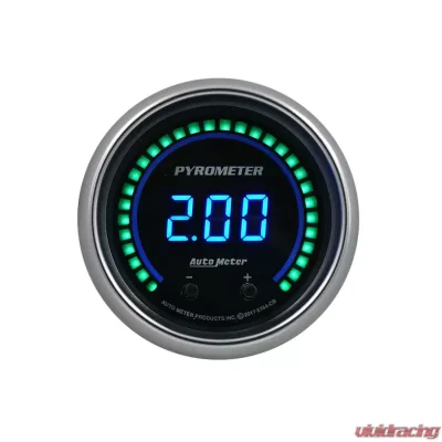 AutoMeter GAUGE; PYROMETER; 2 1/16in.; TWO CHANNEL; SELECTABLE; COBALT ELITE DIGITAL - 6744-CB