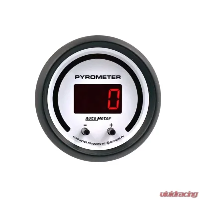 AutoMeter GAUGE; PYROMETER; 2 1/16in.; TWO CHANNEL; SELECTABLE; PHANTOM ELITE DIGITAL - 6744-PH