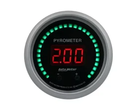 AutoMeter GAUGE; PYROMETER; 2 1/16in.; TWO CHANNEL; SELECTABLE; SPORT-COMP ELITE DIGITAL