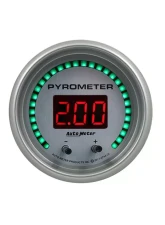 AutoMeter GAUGE; PYROMETER; 2 1/16in.; TWO CHANNEL; SELECTABLE; ULTRA-LITE ELITE DIGITAL                                     - 6744-UL - Image 2