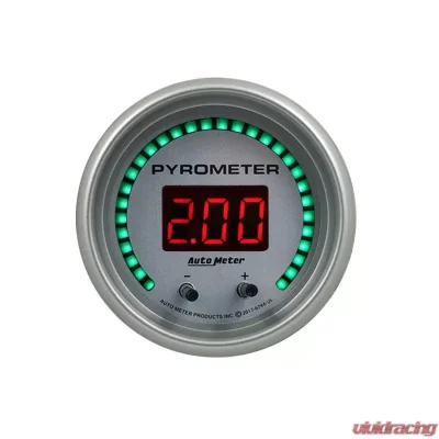 AutoMeter GAUGE; PYROMETER; 2 1/16in.; TWO CHANNEL; SELECTABLE; ULTRA-LITE ELITE DIGITAL - 6744-UL