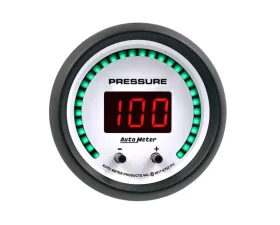 AutoMeter GAUGE; PRESSURE; 2 1/16in.; TWO CHANNEL; SELECTABLE; PHANTOM ELITE DIGITAL