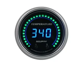 AutoMeter GAUGE; FLUID TEMPERATURE; 2 1/16in.; TWO CHANNEL; SELECTABLE; COBALT ELITE DIGIT