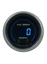 AutoMeter GAUGE; VAC/BOOST; 2 1/16in.; TWO CHANNEL; SELECTABLE; COBALT ELITE DIGITAL                                     - 6758-CB - Image 2