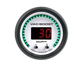 AutoMeter GAUGE; VAC/BOOST; 2 1/16in.; TWO CHANNEL; SELECTABLE; PHANTOM ELITE DIGITAL