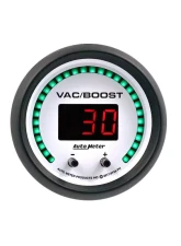 AutoMeter GAUGE; VAC/BOOST; 2 1/16in.; TWO CHANNEL; SELECTABLE; PHANTOM ELITE DIGITAL                                     - 6758-PH - Image 2