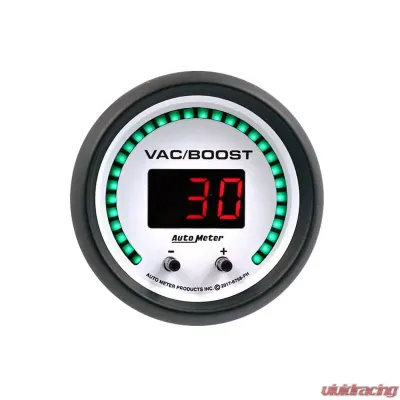 AutoMeter GAUGE; VAC/BOOST; 2 1/16in.; TWO CHANNEL; SELECTABLE; PHANTOM ELITE DIGITAL - 6758-PH