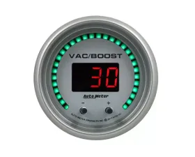 AutoMeter GAUGE; VAC/BOOST; 2 1/16in.; TWO CHANNEL; SELECTABLE; ULTRA-LITE ELITE DIGITAL