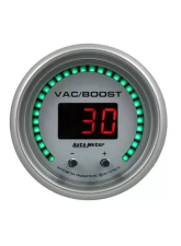 AutoMeter GAUGE; VAC/BOOST; 2 1/16in.; TWO CHANNEL; SELECTABLE; ULTRA-LITE ELITE DIGITAL                                     - 6758-UL - Image 2