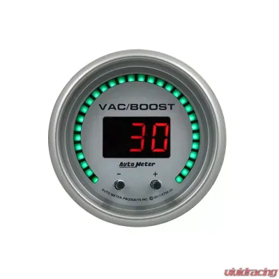 AutoMeter GAUGE; VAC/BOOST; 2 1/16in.; TWO CHANNEL; SELECTABLE; ULTRA-LITE ELITE DIGITAL - 6758-UL