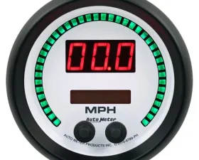 AutoMeter GAUGE; SPEEDO; 3 3/8in.; 260 MPH/260 KM/H; ELEC PROGRAM; PHANTOM ELITE DIGITAL