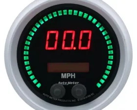 AutoMeter GAUGE; SPEEDO; 3 3/8in.; 260MPH/260KMH; ELEC PROGRAM; SPORT-COMP ELITE DIGITAL