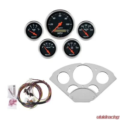 AutoMeter GAUGE KIT; 5 PC; CHEVY CAR 55-56; MPH/FUEL/OILP/WTMP/BAT; DB Chevrolet 1955-1956 - 7033-DB