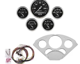 AutoMeter GAUGE KIT; 5 PC; CHEVY CAR 55-56; MPH/FUEL/OILP/WTMP/BAT; OTB Chevrolet 1955-1956