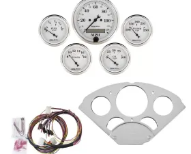 AutoMeter GAUGE KIT; 5 PC; CHEVY CAR 55-56; MPH/FUEL/OILP/WTMP/BAT; OTW Chevrolet 1955-1956