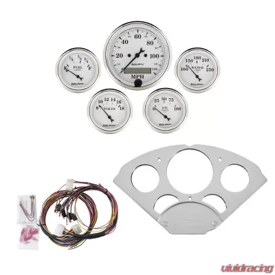 AutoMeter GAUGE KIT; 5 PC; CHEVY CAR 55-56; MPH/FUEL/OILP/WTMP/BAT; OTW Chevrolet 1955-1956 - 7033-OTW