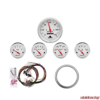 AutoMeter GAUGE KIT; 5 PC; CHEVY CAR 59-60; MPH/FUEL/OILP/WTMP/BAT; AW Chevrolet - 7034-AW
