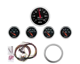 AutoMeter GAUGE KIT; 5 PC; CHEVY CAR 59-60; MPH/FUEL/OILP/WTMP/BAT; DB Chevrolet