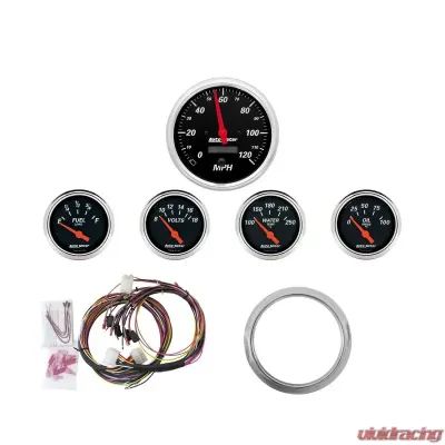 AutoMeter GAUGE KIT; 5 PC; CHEVY CAR 59-60; MPH/FUEL/OILP/WTMP/BAT; DB Chevrolet - 7034-DB